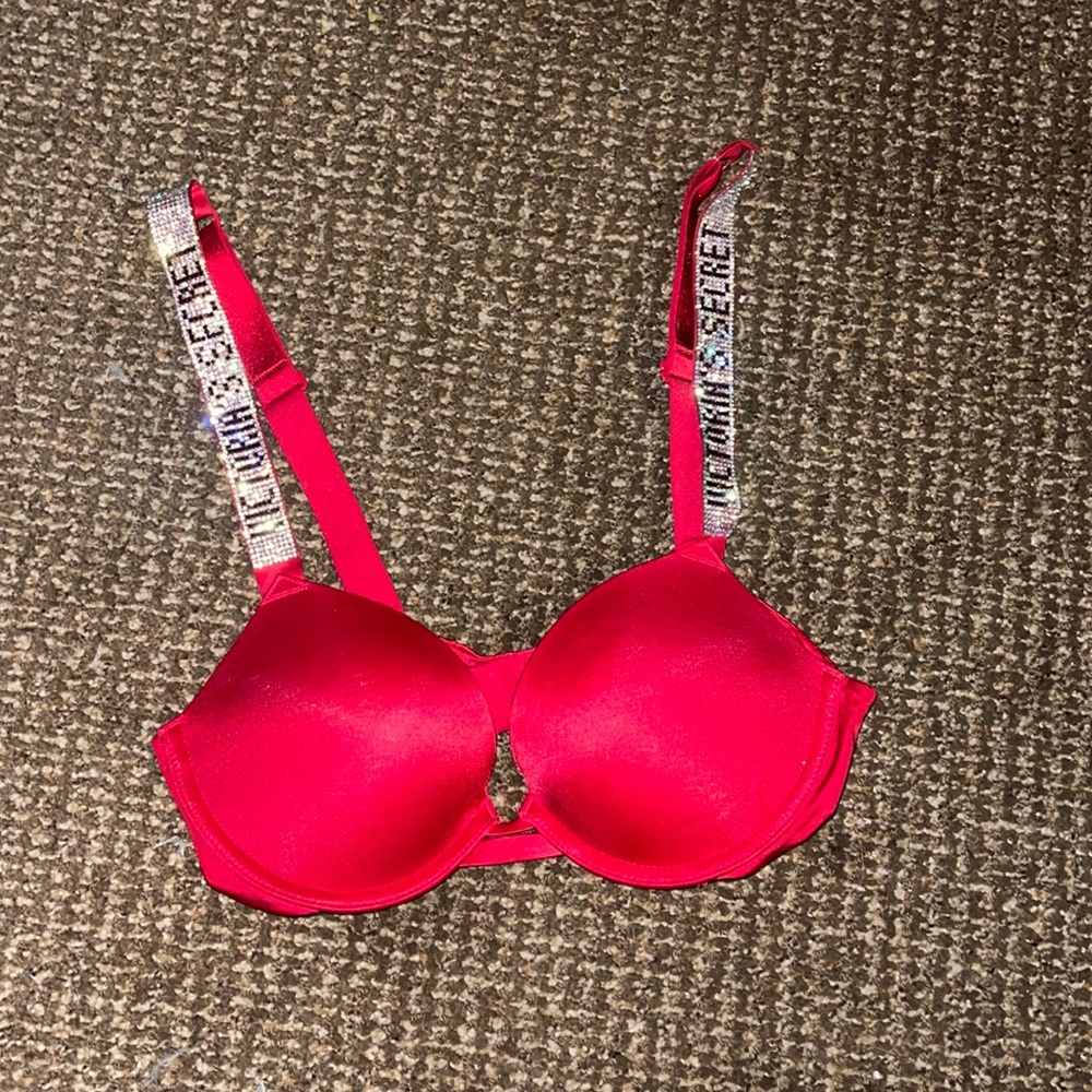 WORN ONCE VS jeweled bra. Great condition, tag cut out due to itchiness.